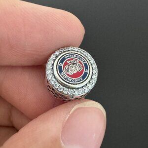 Pandora  Flag Bead Charm Travel Charm